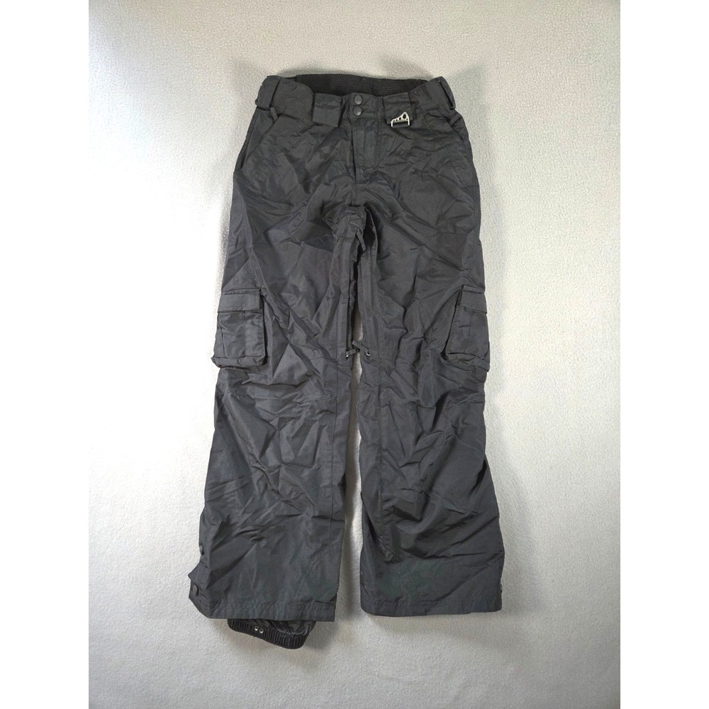 Sims Snowboard Pants Womens Small Black Ski Snow Cargo Vented - Picture 1 of 9